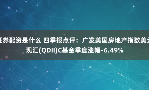 证券配资是什么 四季报点评：广发美国房地产指数美元现汇(QDII)C基金季度涨幅-6.49%