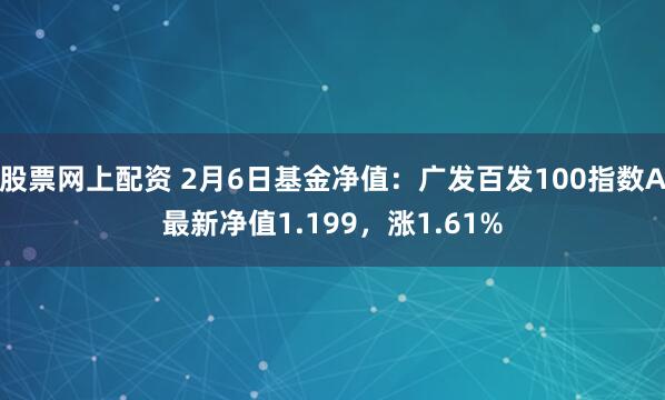 股票网上配资 2月6日基金净值：广发百发100指数A最新净值1.199，涨1.61%