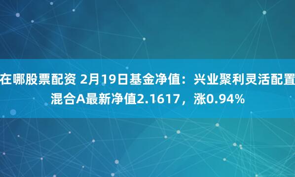 在哪股票配资 2月19日基金净值：兴业聚利灵活配置混合A最新净值2.1617，涨0.94%